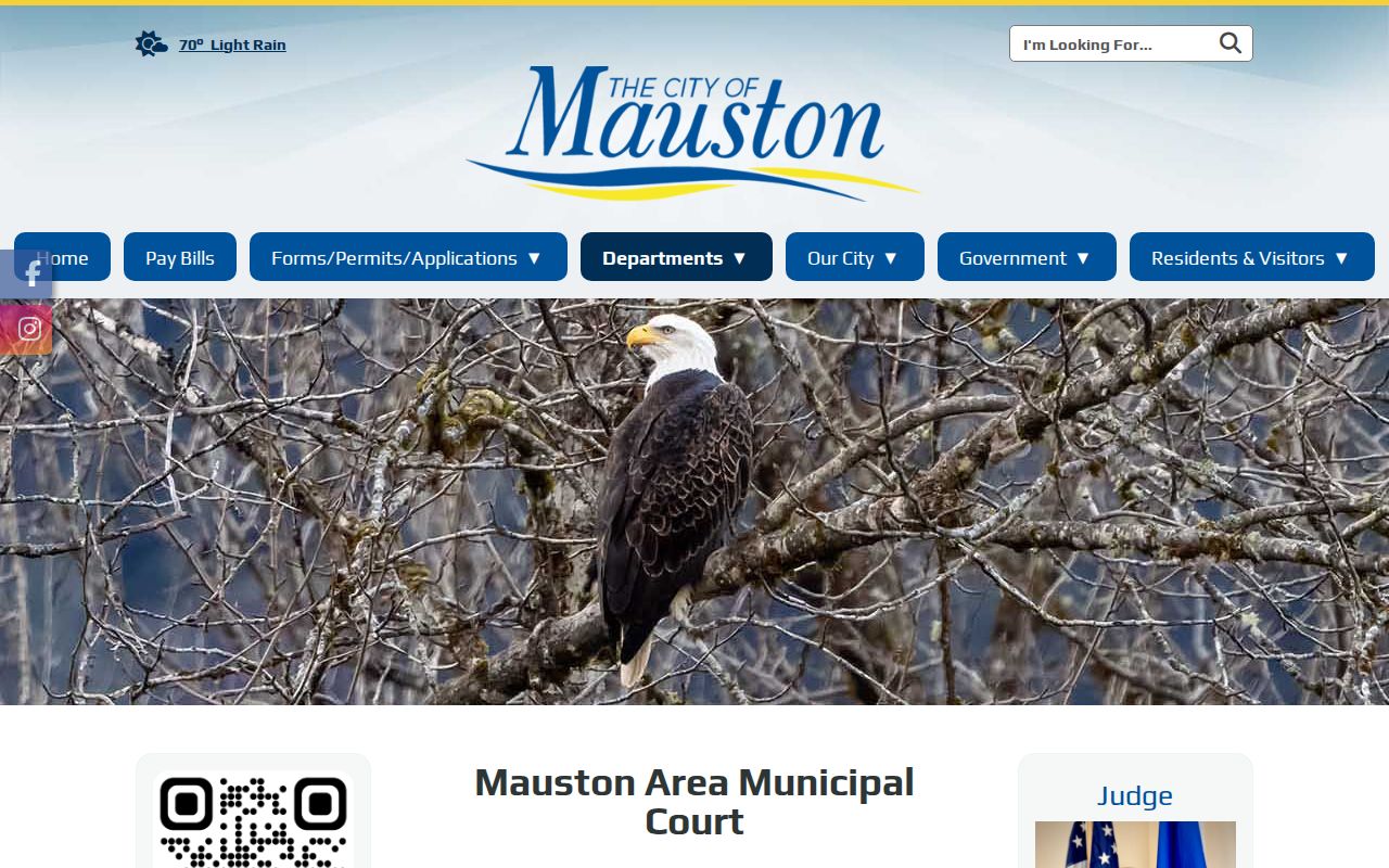 Mauston criminal history municipal court records page