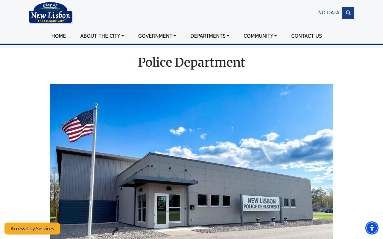 New Lisbon Police Department criminal and incident records